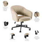 Fabric Swivel Desk Chair with Adjustable Height