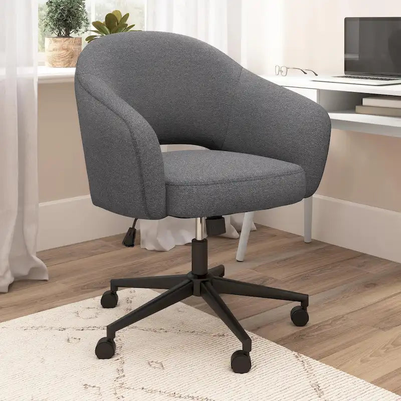Fabric Swivel Desk Chair with Adjustable Height