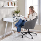 Fabric Swivel Desk Chair with Adjustable Height