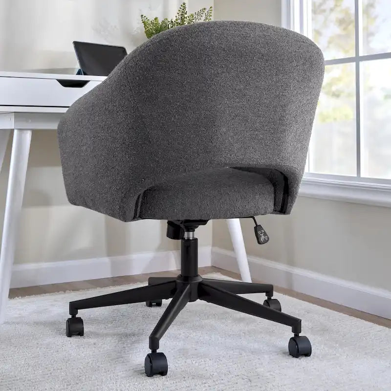 Fabric Swivel Desk Chair with Adjustable Height