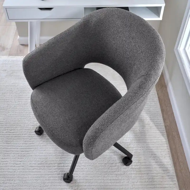 Fabric Swivel Desk Chair with Adjustable Height