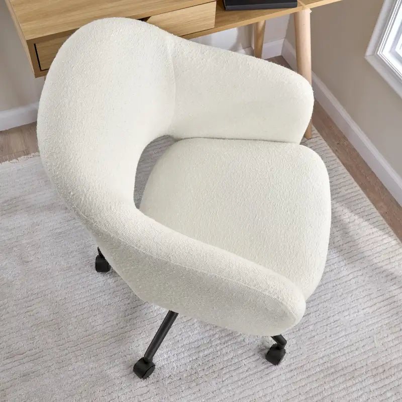 Fabric Swivel Desk Chair with Adjustable Height