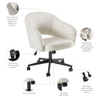 Fabric Swivel Desk Chair with Adjustable Height