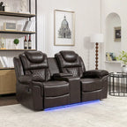 Manual Reclining Loveseat with Storage and Cup Holders