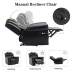 Manual Reclining Loveseat with Storage and Cup Holders