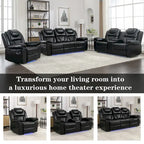 Manual Reclining Loveseat with Storage and Cup Holders