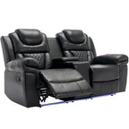 Manual Reclining Loveseat with Storage and Cup Holders