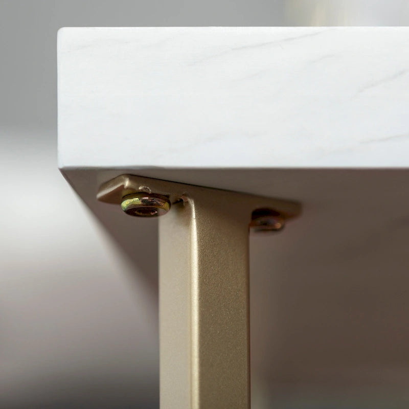 Couchtisch mit X-Gestell aus Metall