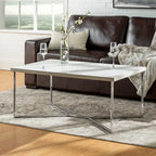 Couchtisch mit X-Gestell aus Metall