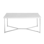 Couchtisch mit X-Gestell aus Metall