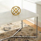 Couchtisch mit X-Gestell aus Metall