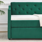 Letto da giorno singolo imbottito con letto estraibile singolo