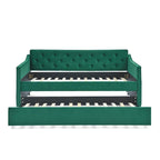 Letto da giorno singolo imbottito con letto estraibile singolo