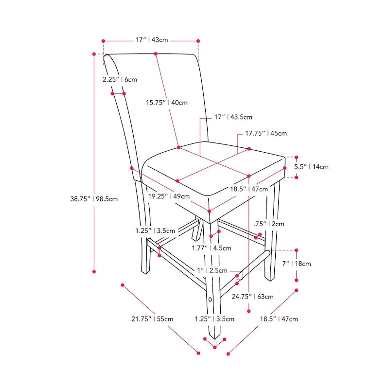 Upholstered Counter Height Bar Stool