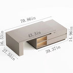Rectangular Extendable Coffee Table with Two Drawers