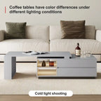 Rectangular Extendable Coffee Table with Two Drawers