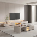 Rectangular Extendable Coffee Table with Two Drawers
