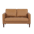 Loveseat-Sofa aus Kunstleder mit Holzbeinen