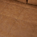 Loveseat-Sofa aus Kunstleder mit Holzbeinen