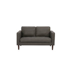 Loveseat-Sofa aus Kunstleder mit Holzbeinen