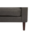 Loveseat-Sofa aus Kunstleder mit Holzbeinen