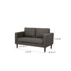 Loveseat-Sofa aus Kunstleder mit Holzbeinen