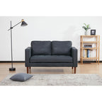 Loveseat-Sofa aus Kunstleder mit Holzbeinen