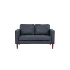 Loveseat-Sofa aus Kunstleder mit Holzbeinen