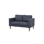 Loveseat-Sofa aus Kunstleder mit Holzbeinen