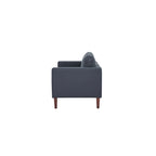 Loveseat-Sofa aus Kunstleder mit Holzbeinen