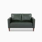 Loveseat-Sofa aus Kunstleder mit Holzbeinen