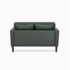 Loveseat-Sofa aus Kunstleder mit Holzbeinen