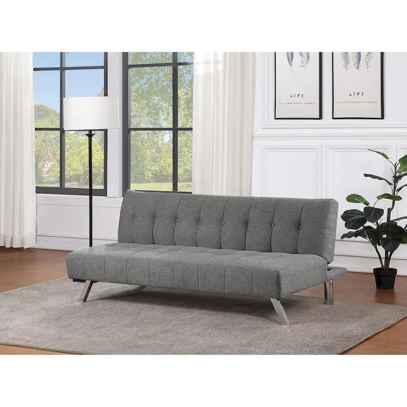 Convertible Futon Sofa with Metal Legs