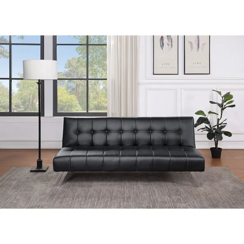 Convertible Futon Sofa with Metal Legs