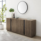Sideboard mit vier Türen, 70 Zoll, und verstellbaren Einlegeböden