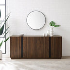 Sideboard mit vier Türen, 70 Zoll, und verstellbaren Einlegeböden