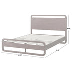 Queen Platform Bed with Slats - Walnut Finish