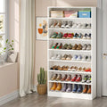 Tall Open-Shelf Shoe Storage Cabinet