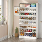 Tall Open-Shelf Shoe Storage Cabinet
