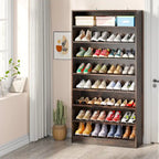 Tall Open-Shelf Shoe Storage Cabinet