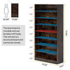 Tall Open-Shelf Shoe Storage Cabinet