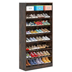 Tall Open-Shelf Shoe Storage Cabinet