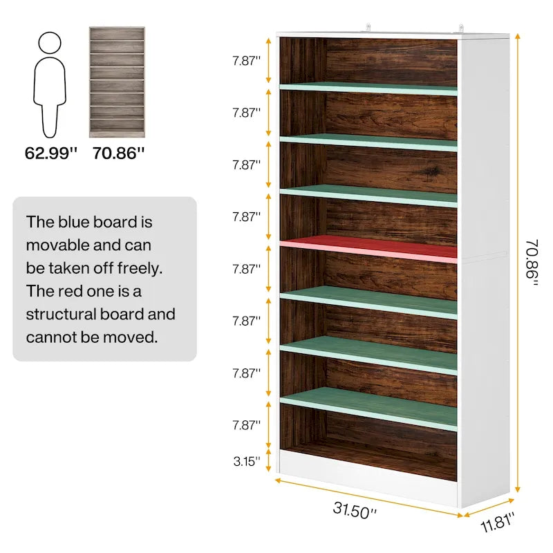 Tall Open-Shelf Shoe Storage Cabinet