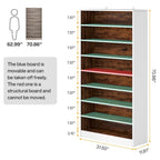 Tall Open-Shelf Shoe Storage Cabinet