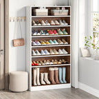 Tall Open-Shelf Shoe Storage Cabinet