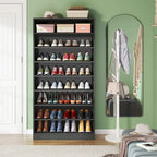 Tall Open-Shelf Shoe Storage Cabinet