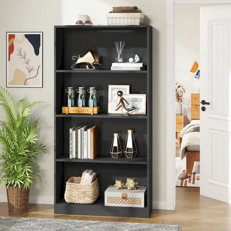 Tall Open-Shelf Shoe Storage Cabinet