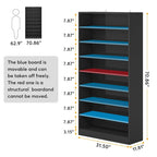 Tall Open-Shelf Shoe Storage Cabinet
