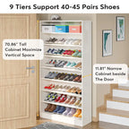 Tall Open-Shelf Shoe Storage Cabinet