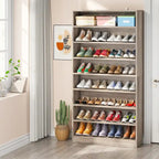Tall Open-Shelf Shoe Storage Cabinet